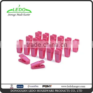 Slim-line Plastic 100pcs Finger Clips Clothes Pants Hangers Clips/. thumbnail-1