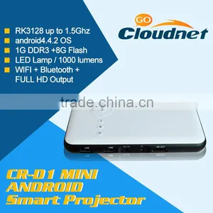 1080P Android DLP Full HD Mini LED Projector for Smartphone With Wifi Miracast thumbnail-3