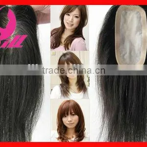 Natural Black 4"*4" Swiss Lace Virgin Brazilian Hair Lace Closure Brazilian Hair Extension thumbnail-1