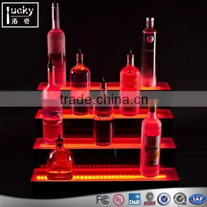 4 Tier LED Liquor Bottle Display Shelf,Crystal Acrylic Bottle Display thumbnail-2