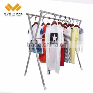 Hanging X Type Vertical Flexible Folding Automatic Clothes Drying Rack thumbnail-5