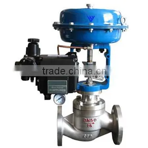 Pneumatic Control Valve 4-20ma Positioner Flange RF 150class Connection thumbnail-1