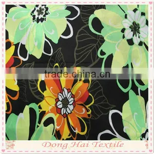 Flower Printed Cotton Stretch Sateen Fabric for Garment thumbnail-1