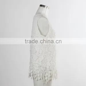 F5S12100 Fashion Design Women Lace Tank Top thumbnail-2