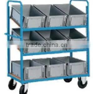 Iron Mobile Attached Lid Container Cart thumbnail-1