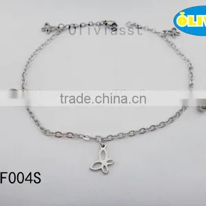 Olivia Jewelry Fashion Jewerly Vintage Anklet Designs Stainless Steel Italian Anklet With Butterfly Charms thumbnail-1