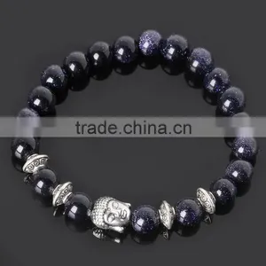 Woman's Jewelry Gift Natural Stone Red Agate Buddha Bracelets thumbnail-3