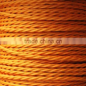 CE Cloth Covered Twisted Electrical Wire Vintage Fabric Braided Pendent Lamp Cord 2*0.75mm thumbnail-6