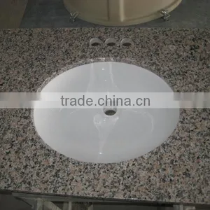 China Manufacturer Direct China Rosa Porrina /XiLi Red Vanity Top In Stock With Double Undermount Sink thumbnail-1