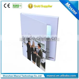 A4 Portrait Hard Cover 7'' LCD Screen Advertising Video Card Video Brochure thumbnail-2