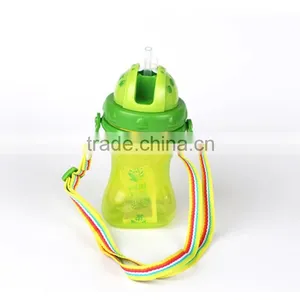 China Factory Supply 300ml Baby Plastic PP Drinking Bottle With Rope thumbnail-4
