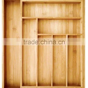 Totally Bamboo Material Expandable Utility Drawer Organizer----BH003 thumbnail-1