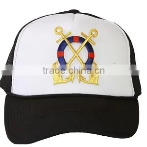 Trucker Mesh Snapback Hat Patch Embroidery Royal Embroidery Patch Trucker Cap thumbnail-3
