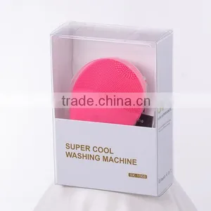 Rechargeable Ultrasonic Face Brush,Quimat Skin Care Tools Natural Silicone Facial Cleansing Brus thumbnail-3