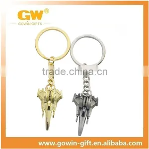 Wholesale Cheap Custom Design Zinc Alloy Souvenir Metal Airplane Keychain thumbnail-1