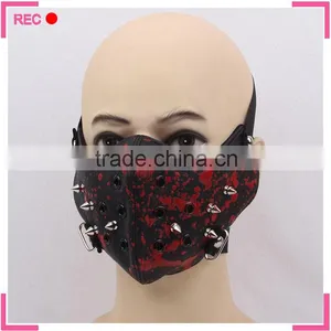 Carnival Mask With Blood Decoration, Simple Design Masquerade Party Mask thumbnail-3