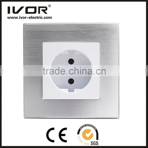 2016 New Design IVOR Aluminum uk Usb Wall Socket With 2 Usb Port Good Reputation Cool South Africa Wall Socket Switch thumbnail-5