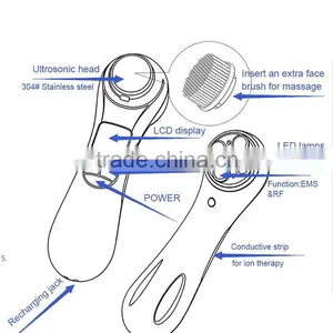 Home Use Handheld Ultrasonic Face Lift Facial Beauty Machine Skin Rejuvenation thumbnail-3