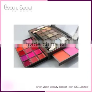 High Quality With Eyeshadow Brush Cosmetic 34 Warm Colors Eye Shadow Palette thumbnail-1