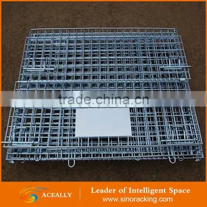 Aceally Collapsible Rigid Wire Cage Pallet/Stackable Pallet Cages thumbnail-2