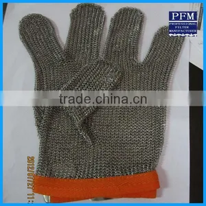 Stainless Steel Mesh Hand Safty Cut Resistant Chain Mail Gloves for Buthcer thumbnail-1