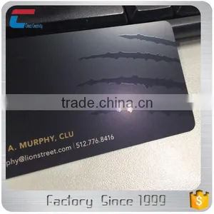Standard 85*54mm UV Printable Engraved Matte Black Metal Business Card thumbnail-1