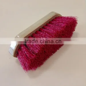 HORSE BRUSH HORSE GROOMING HORSE BRUSH WOODEN PLAIN HORSE BRUSH WITH PP BRISTLES 6-1/2' HORSE BRUSH EQUESTRIAN HORSE GROOMING thumbnail-4