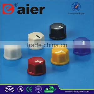 Small ABS Fluted Black Pedal Knobs With Set Screw thumbnail-1
