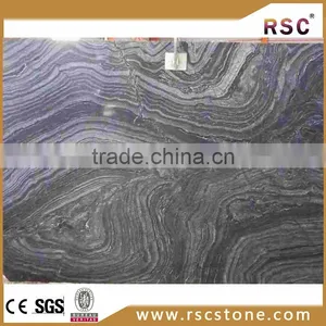 Marble Top Wood Dining Table, Dark Forest Marble thumbnail-1