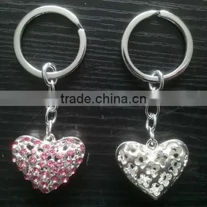 Wholesale Decorative Heart Shaped Rhinestones Key Chain thumbnail-1