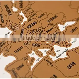 Travel Maps "It's a Beautiful World" Scratch Your Travels Track Map thumbnail-6