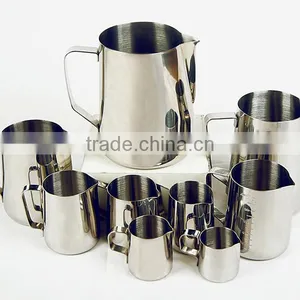 Stainless Steel Milk Cup Milk Frothing Pitcher 12oz Stainless Steel Milk Pot thumbnail-4