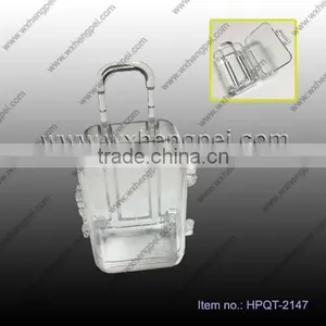 Cleverish Portable Cute Transparent Trunk Plastic Storage Jewelry Wedding Box Kit thumbnail-1