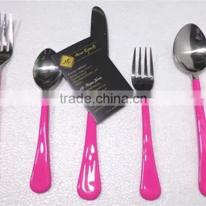 Stainless Steel Elegant Design Enamel Handle Flatware Cutlery thumbnail-1