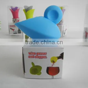 New Design Nice Mouse Shaped Silicone Wine Bottle Stopper / Silicone Rubber Bottle Stopper thumbnail-1