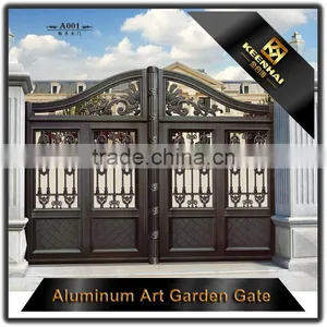 Modern Main Gate Designs Outdoor Powder Coated Cast Aluminum Garden Gate for Villa thumbnail-6