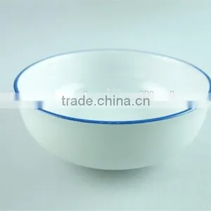 5pcs White Porcelain Dinner Set With Green Rim Stock,dinnerware Sets thumbnail-6