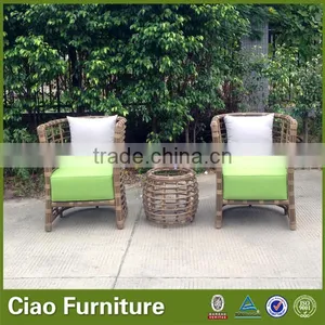 Arabic Style Round Wicker Outdoor Crystal Coffee Table Set thumbnail-1