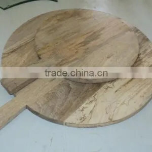 Chopping Board,Wooden Bread Board,Bread Cutting Board,Round Cutting Board,Pizza Cutting Board thumbnail-1