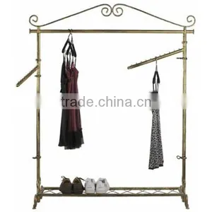 Adjustable Market Garment Hanging Rack With Shoe Shelf thumbnail-1