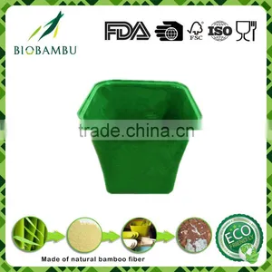 OEM Available Eco-friendly Traditional Bamboo Fiber Flower Pots thumbnail-1