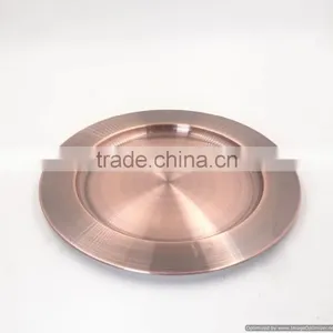 Copper Antique Wedding Charger Plate thumbnail-1