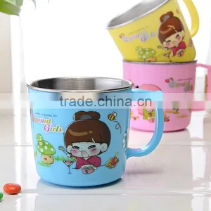 Double Wall PP+Stainless Steel Vacuum Cup for Kids thumbnail-4