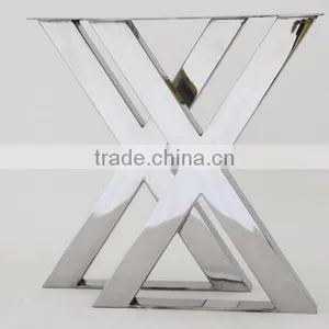 Import Furniture From China X Shape Stainless Steel Table Leg for Industrial Table thumbnail-2