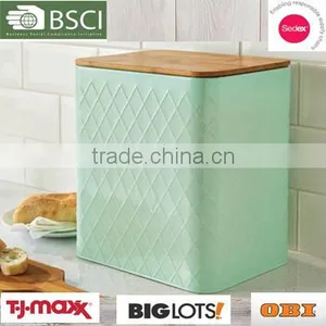 Brand New High Quality Mint Green Pastel Colour Bread Bin Kitchen Storage thumbnail-1