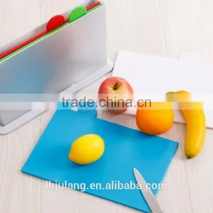 New Design Kitchen Plastic Cutting Board Set/4pcs Plastic Cutting Board Set With Stand thumbnail-4