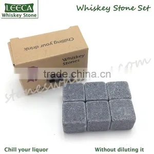 Whiskey Sipping Stones 6 Pcs Rock Ice Cubes Set thumbnail-1