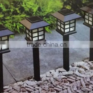 4 Solar Powered Lantern Stake Lights LED Carriage Oriental Garden Path Lights G0020 thumbnail-3