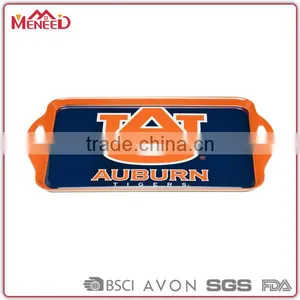 Bright 3 Colors Wholesale 2 Handles Personal Logo Printed Hard Plastic Serving Custom Bar Tray thumbnail-1