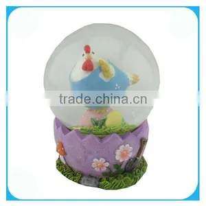 Easter Decor Resin And Glass Christmas Globe Water thumbnail-1